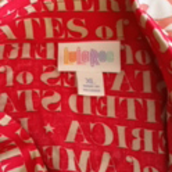 Lularoe 4th of July button up blouse - Picture 3 of 3